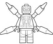Coloriage Lego Spider Man avec des pinces