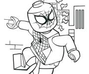 Coloriage Lego Spiderman homme araign&eacute;e