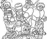 Coloriage Les super heroes lego principaux