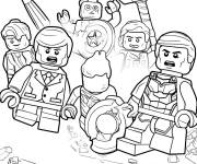 Coloriage Les super-h&eacute;ros Lego font &eacute;quipe