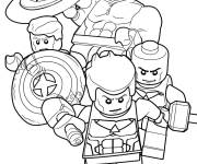 Coloriage Squad de quatre lego heros