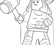 Coloriage Thor Girl Lego Super Heroes