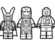 Coloriage Trois lego super heores de bande anim&eacute;