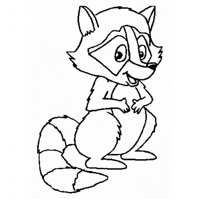 Coloriage Animal de Forêt stylisé dessin gratuit à imprimer