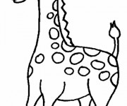 Coloriage Girafe animal d'Afrique