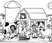 Coloriage La Ferme et Les Animaux