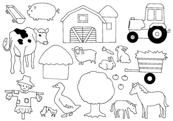 Coloriage Les Animaux De La Ferme Facile Dessin Gratuit à