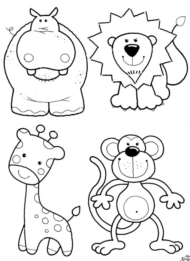 Coloriage Les Animaux de La Savane dessin gratuit à imprimer