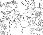Coloriage Les Animaux de Madagascar