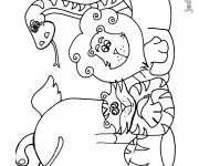 Coloriage Les Animaux sauvages heureux