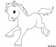 Coloriage Petit Cheval mignon