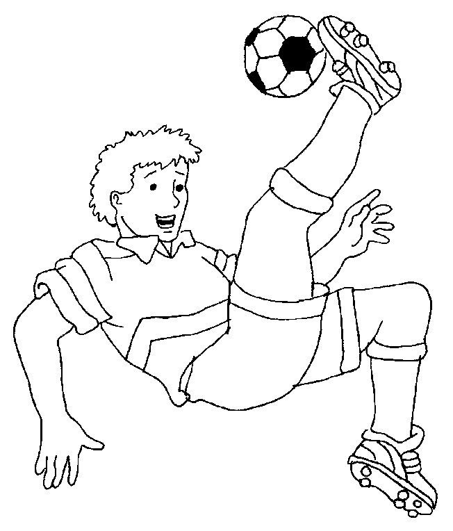 Coloriage Joueur de Foot dessin gratuit à imprimer