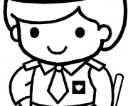 Coloriage Le Petit Policier