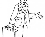 Coloriage Les M&eacute;tiers administratives