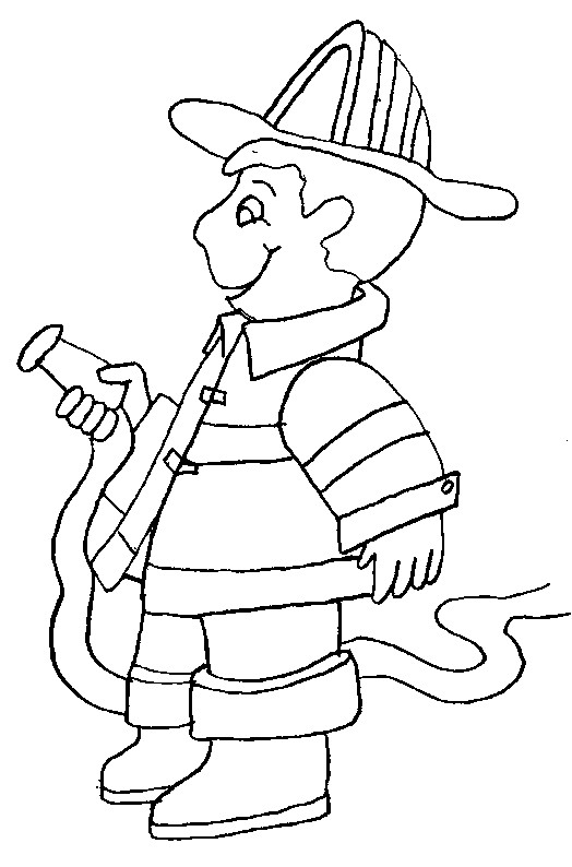 Coloriage Les Metiers Pompier Pour Enfant Dessin Gratuit A Imprimer