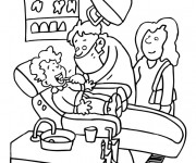 Coloriage et dessins gratuit Métier de Dentiste à imprimer