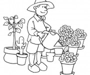Coloriage et dessins gratuit Métier Fleuriste à imprimer