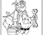 Coloriage Profession Plombier