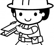 Coloriage Un Petit Ouvrier