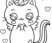 Coloriage Chat licorne kawaii en ligne