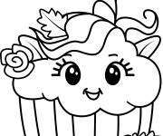 Coloriage G&acirc;teau licorne kawaii