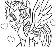 Coloriage Licorne Twilight Sparkle kawaii