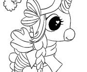 Coloriage Un tout petit licorne kawaii