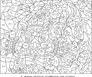 Coloriage Magique Addition difficile