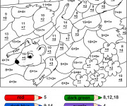 Coloriage et dessins gratuit Magique Addition Un écureuil à imprimer