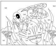 Coloriage Abeille en multiplication par num&eacute;ro