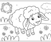 Coloriage Agneau cp par num&eacute;ro