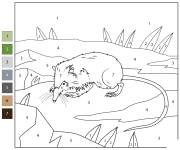 Coloriage Animal Sol&eacute;nodonte num&eacute;rot&eacute;