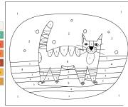 Coloriage Beau chat de 1-7