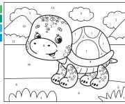 Coloriage B&eacute;b&eacute; tortue mignon pour CMP