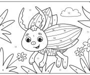 Coloriage Bogue de bande anim&eacute;e num&eacute;rot&eacute; de 1-12