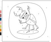 Coloriage Bogue num&eacute;rot&eacute; pour cmp