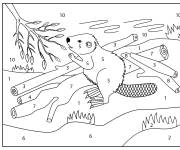 Coloriage Castor cp en maternelle