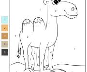 Coloriage Chameau par num&eacute;ro