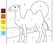 Coloriage Chameau sous les rayons du soleil