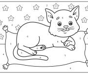 Coloriage Chat noir se reposant