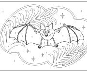 Coloriage Chauve-souris vampire par num&eacute;ro