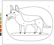 Coloriage Chien Berger allemand facile