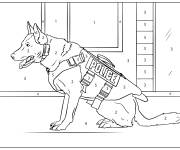 Coloriage chien berger num&eacute;rot&eacute;