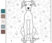 Coloriage Chien Greyhound &agrave; motif