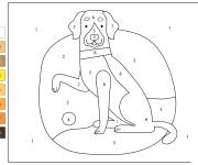 Coloriage Chien Labrador &agrave; deux pattes