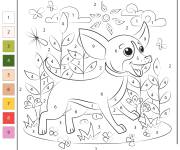 Coloriage Chihuahua mignon par num&eacute;ro