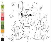 Coloriage Chiot Bulldog assis