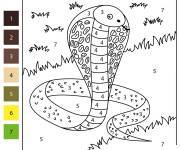 Coloriage Cobra num&eacute;rot&eacute; de 1 &agrave; 8 pour enfants