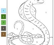 Coloriage Cobra par num&eacute;ro