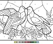Coloriage Colombes par num&eacute;ro